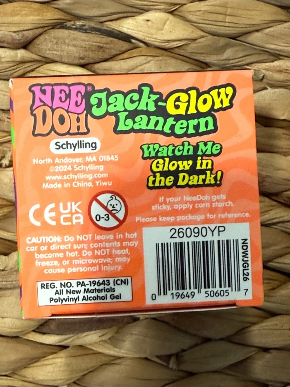 NeeDoh Glowy Ghost (removable hair), Jack-Glow-Lantern &Teenie Jack Glow Lantern